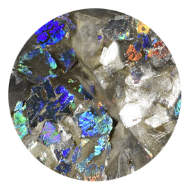 Silver Opal, rainbow colours, luxury glitter flakes
